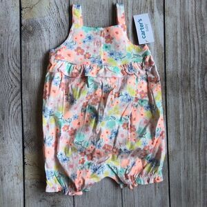 Carter's Baby Girls Floral Cotton Romper